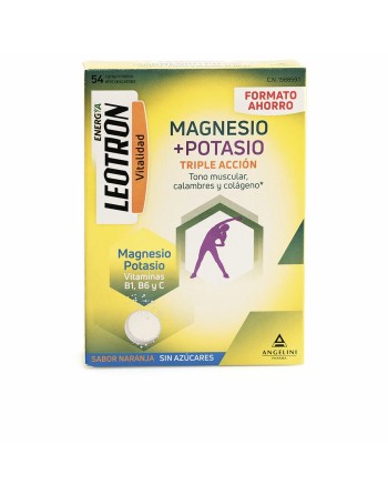 Complemento Alimenticio Leotron Magnesio Potasio Naranja 54 Unidades