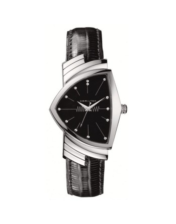 Herrenuhr Hamilton VENTURA SS BLACK DIAL - BLACK LEATHER STRAP