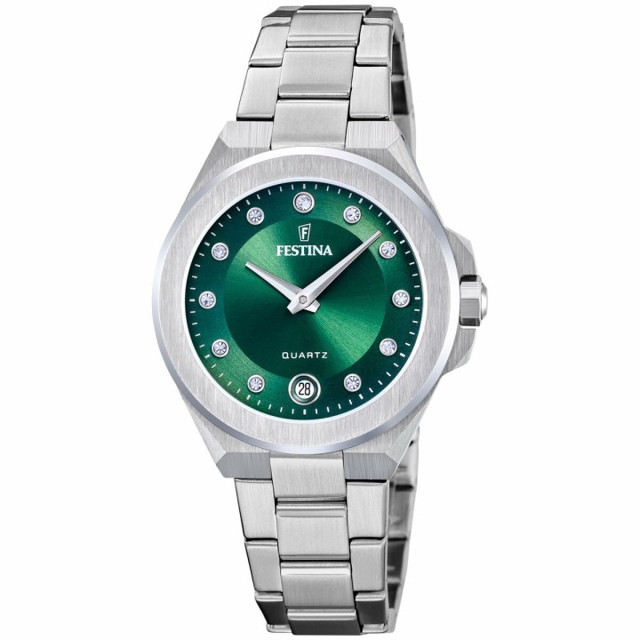 Herreur Festina F20700/4 Grøn Sølvfarvet