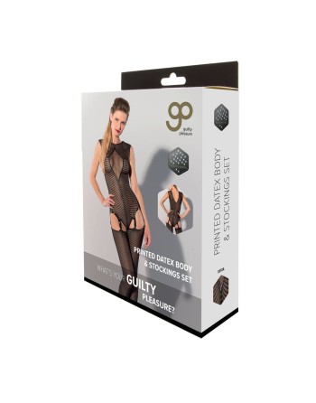 Conjunto de Lencería Guilty Pleasure Negro (XL)