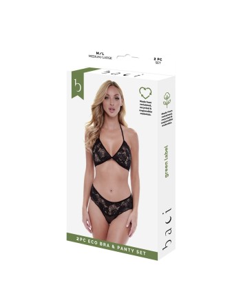 Undertøj Sæt Baci Lingerie Bra & Panty Sort (S/M)