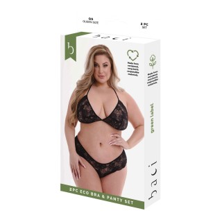 Unterwäsche-Set Baci Lingerie Bra & Panty Schwarz (Queen)
