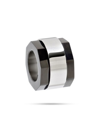 Abalorio Hombre Sector SAAL05 Negro Plateado