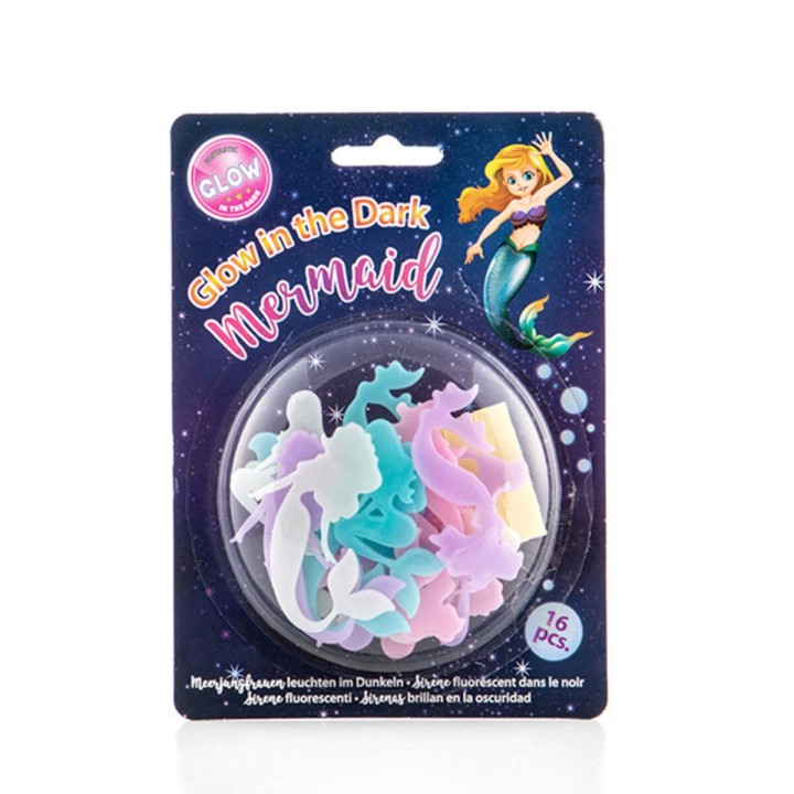 Junior Knows Fluorescerende Havfruer (Pakke med 16)
