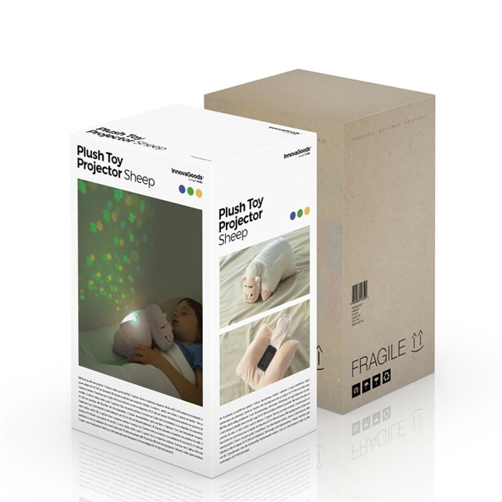 Blødt Bamse Får LED Projektor InnovaGoods