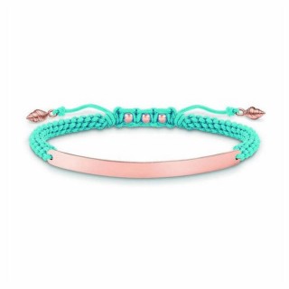 Armbånd til kvinder Thomas Sabo LBA0062-597-1 Blå Rosenguld Sølv