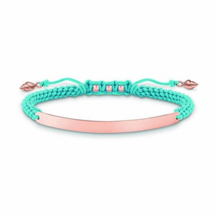 Armbånd til kvinder Thomas Sabo LBA0062-597-1 Blå Rosenguld Sølv
