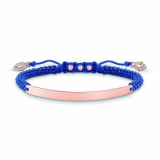 Armbånd til kvinder Thomas Sabo LBA0068-898-1 Blå Rosenguld Sølv