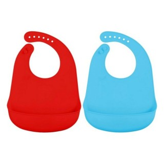 Bavaglino Silicone Azzurro