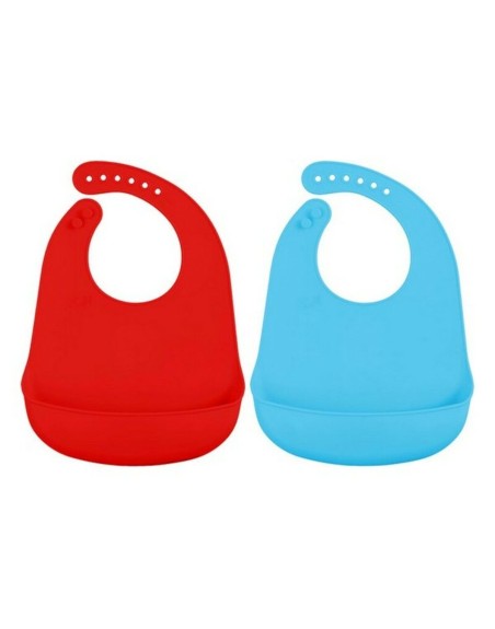 Babero Silicona Azul