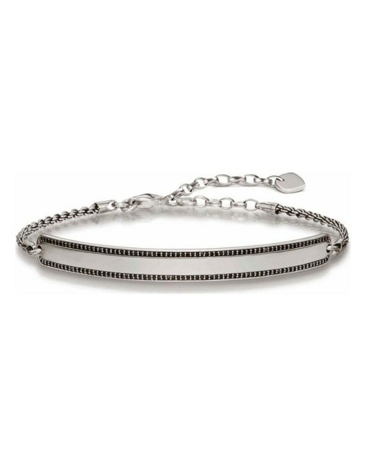 Unisex armbånd Thomas Sabo LBA0009-643-11 Sølvfarvet Sort 19 cm 15-18 cm