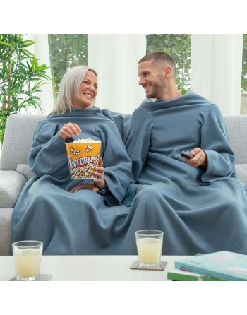 Dobbelt Krammetæppe mede centreret lomme Doublanket InnovaGoods