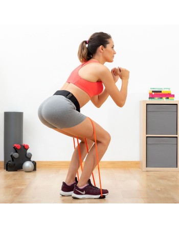 Belt with resistance bands for Glutes and Exercise Guide Bootrainer InnovaGoods