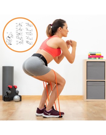 Cintura con Bande di Resistenza per Glutei e Manuale per gli Esercizi Bootrainer InnovaGoods