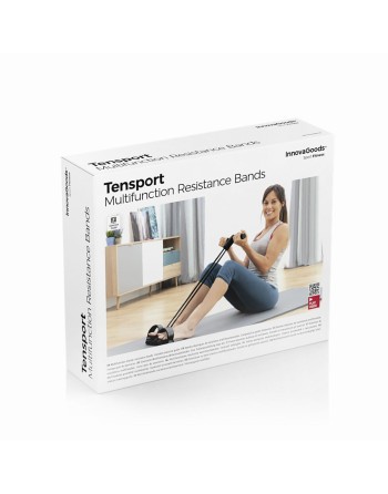 Fasce Elastiche di Resistenza Multifunzione con Manuale per gli Esercizi Tensport InnovaGoods