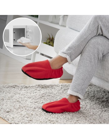Hausschuhe Mikrowellenwärmbar InnovaGoods Rot
