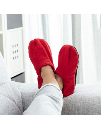 Microwavable Heated Slippers InnovaGoods Red