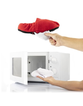 Microwavable Heated Slippers InnovaGoods Red