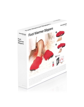 Microwavable Heated Slippers InnovaGoods Red