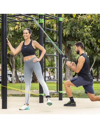 Set de Bandes de Résistance avec Accessoires et Guide d´Entraînement Rebainer InnovaGoods 5 Unités