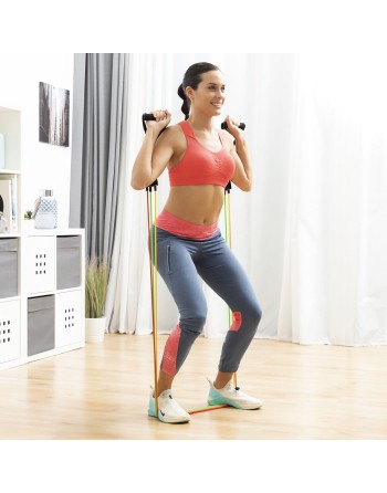 Set of Resistance Bands with Accessories and Exercise Guide Rebainer InnovaGoods 5 Units