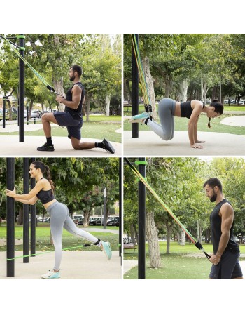 Set of Resistance Bands with Accessories and Exercise Guide Rebainer InnovaGoods 5 Units