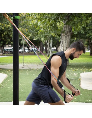 Set of Resistance Bands with Accessories and Exercise Guide Rebainer InnovaGoods 5 Units