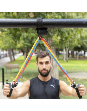 Set of Resistance Bands with Accessories and Exercise Guide Rebainer InnovaGoods 5 Units