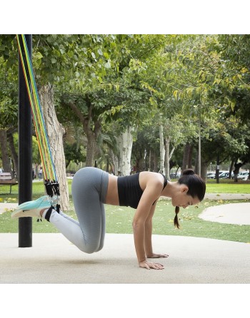 Set of Resistance Bands with Accessories and Exercise Guide Rebainer InnovaGoods 5 Units