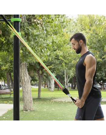 Set de Bandes de Résistance avec Accessoires et Guide d´Entraînement Rebainer InnovaGoods 5 Unités