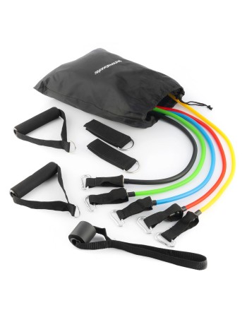 Set de Bandas de Resistencia con Accesorios y Guía de Ejercicios Rebainer InnovaGoods 5 Unidades