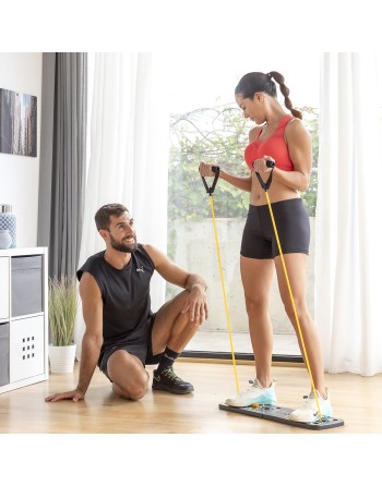 Push-Up Board with Resistance Bands and Exercise Guide Pulsher InnovaGoods