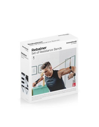 Set of Resistance Bands with Accessories and Exercise Guide Rebainer InnovaGoods 5 Units
