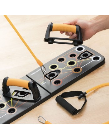 Push-Up Board with Resistance Bands and Exercise Guide Pulsher InnovaGoods