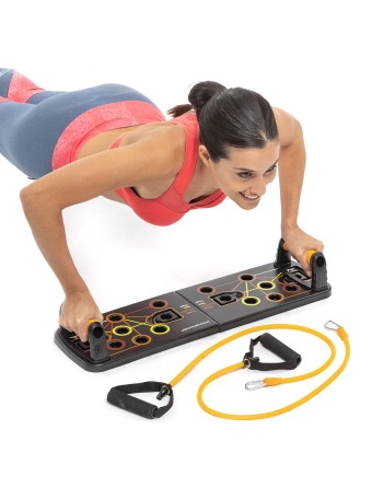 Push-Up Push-Up Bræt med modstandsbånd og øvelsesvejledning Pulsher InnovaGoods