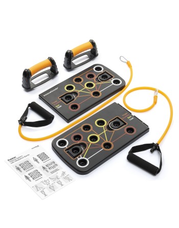Planche de Pompes Push-Up avec Bandes de Résistance et Guide d'exercices Pulsher InnovaGoods