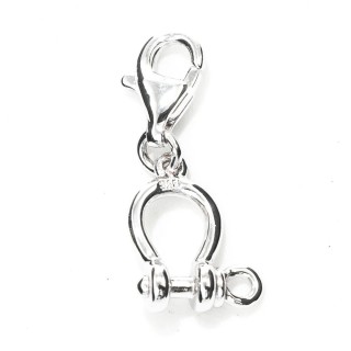 Perle de verre Femme Xenox CHARM_MOSQUETON Argenté 1 cm