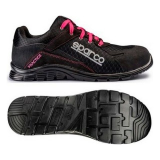 Sikkerhedssko Sparco Practice Sort Pink