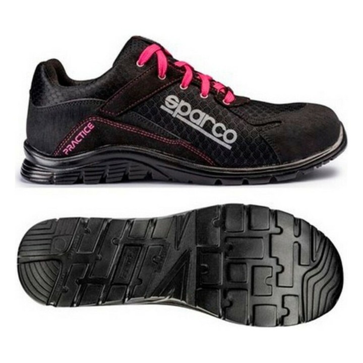 Sikkerhedssko Sparco Practice Sort Pink