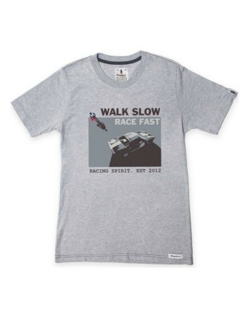 Kortærmet T-shirt til Mænd OMP Walk Slow Grå