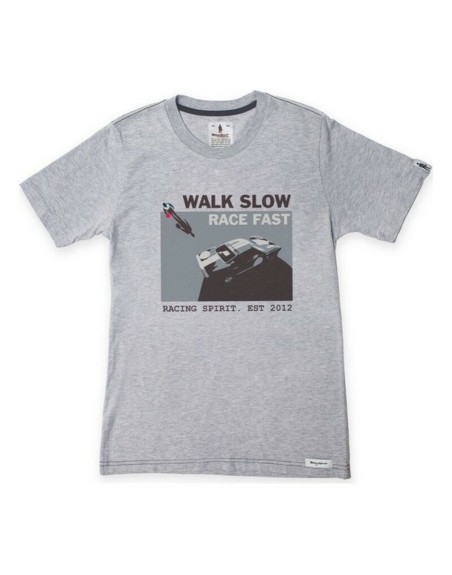 Maglia a Maniche Corte Uomo OMP Walk Slow Grigio
