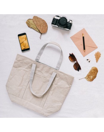 Shopping Bag KSIX Grigio Poliestere carta kraft