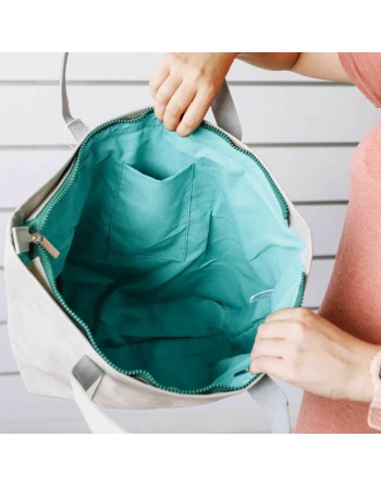 Bolsa de Compras KSIX Gris Poliéster papel kraft