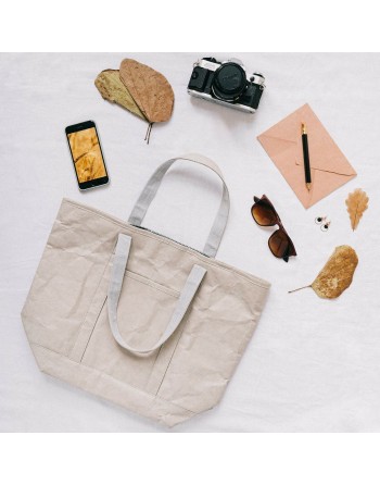 Bolsa de Compras KSIX Gris Poliéster papel kraft