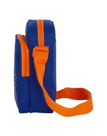 Borsa a Tracolla Valencia Basket Azzurro Arancio (16 x 22 x 6 cm)