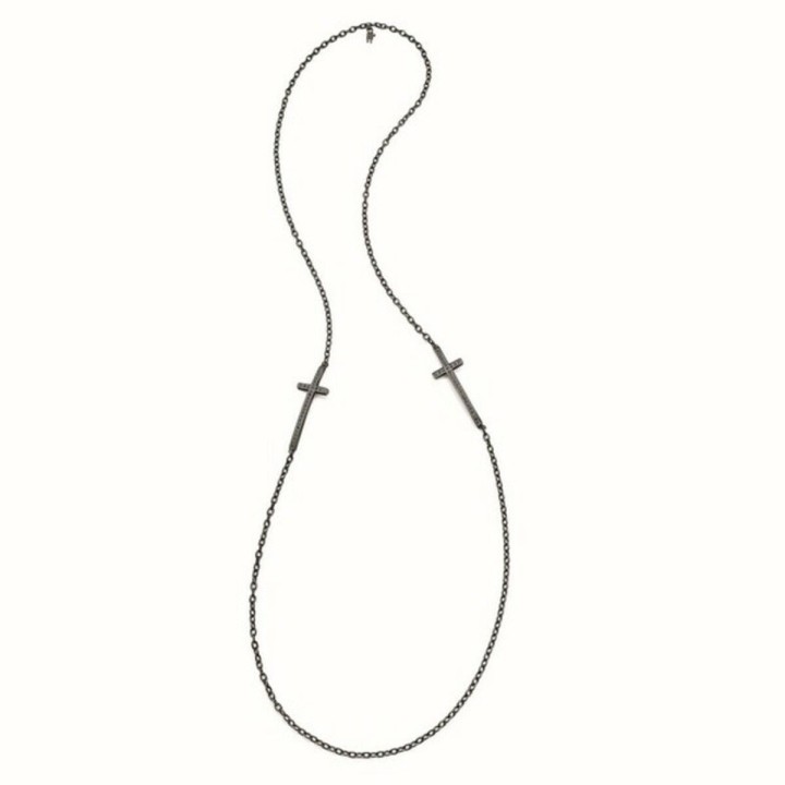 Collana Donna Folli Follie 3N14T020KK_Plata Negra 90 cm