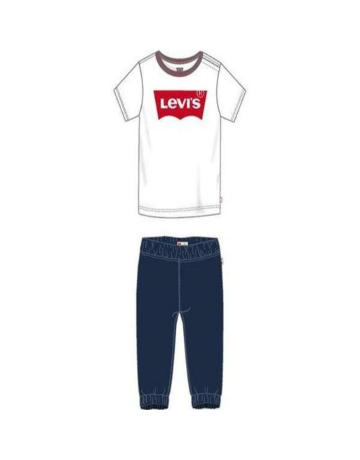 Conjunto Deportivo para Bebé TWILL JOGGER Levi's 6EA924-001  Blanco