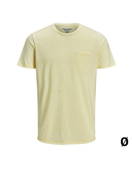 Camiseta de Manga Corta Hombre Jack & Jones 12171674 FLA Amarillo