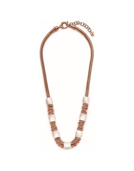 Ladies' Necklace Folli Follie 3N14T050RW_Acero Rosado 45 cm
