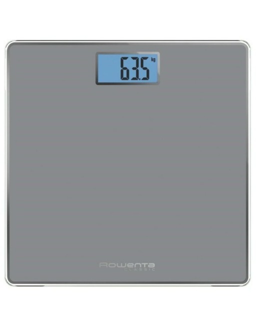 Bilancia Digitale da Bagno Rowenta BS1500 Vetro temperato Azzurro Grigio Batterie x 2